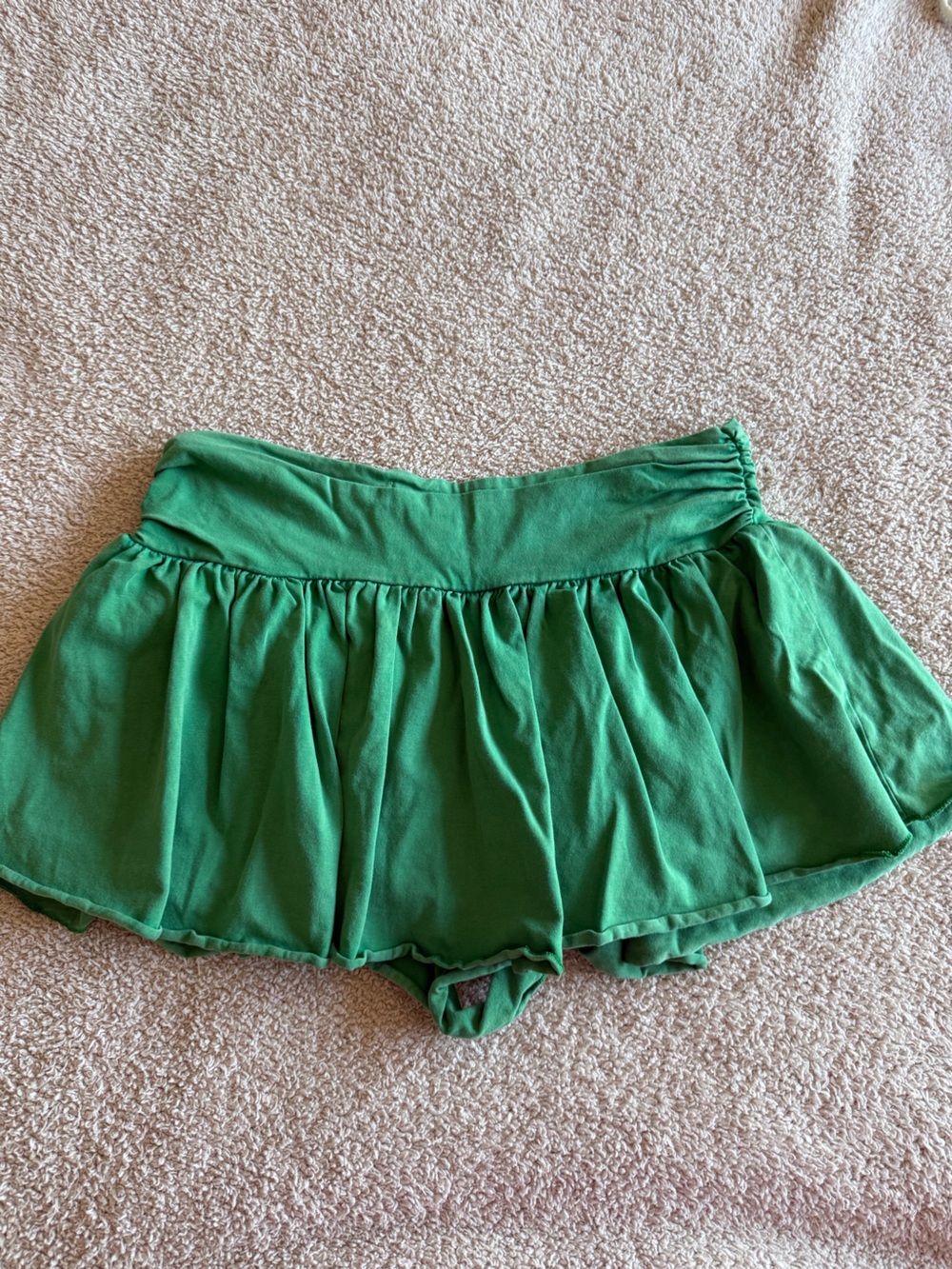 Urban Outfitters Green Tiered Mini Skirt